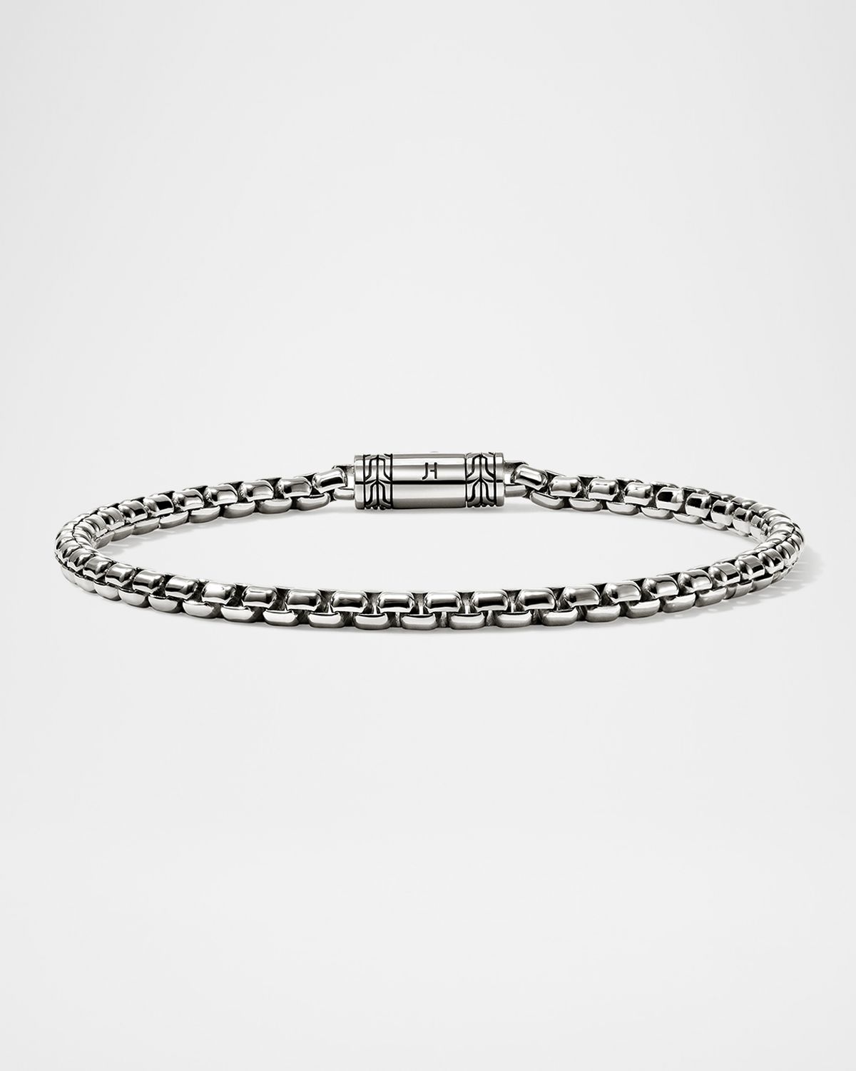 John Hardy Men 's Sterling Silver Box Chain Bracelet, 3.7mm