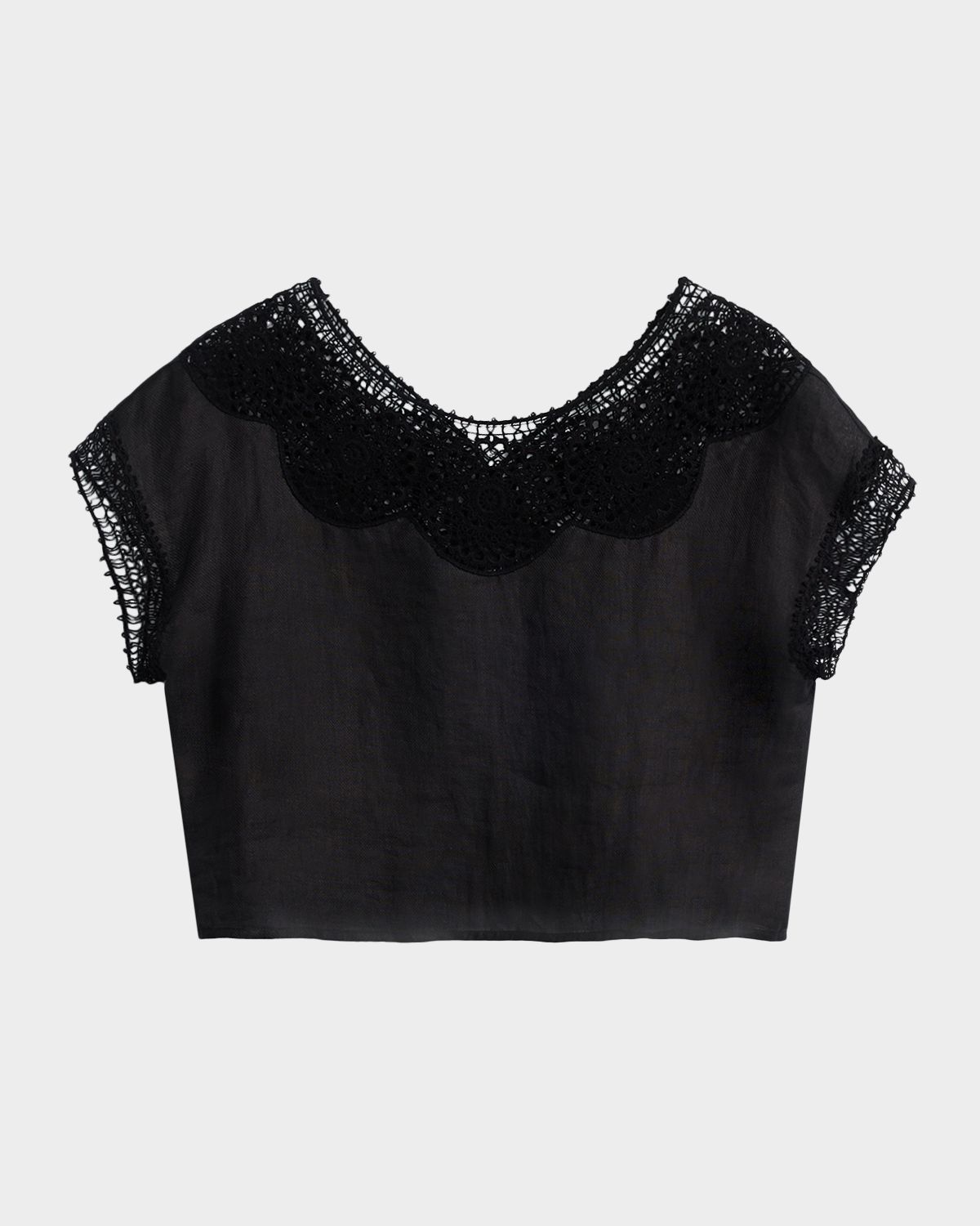 Nili Lotan Caila Embroidered Ramie Top | Thumbnail 6