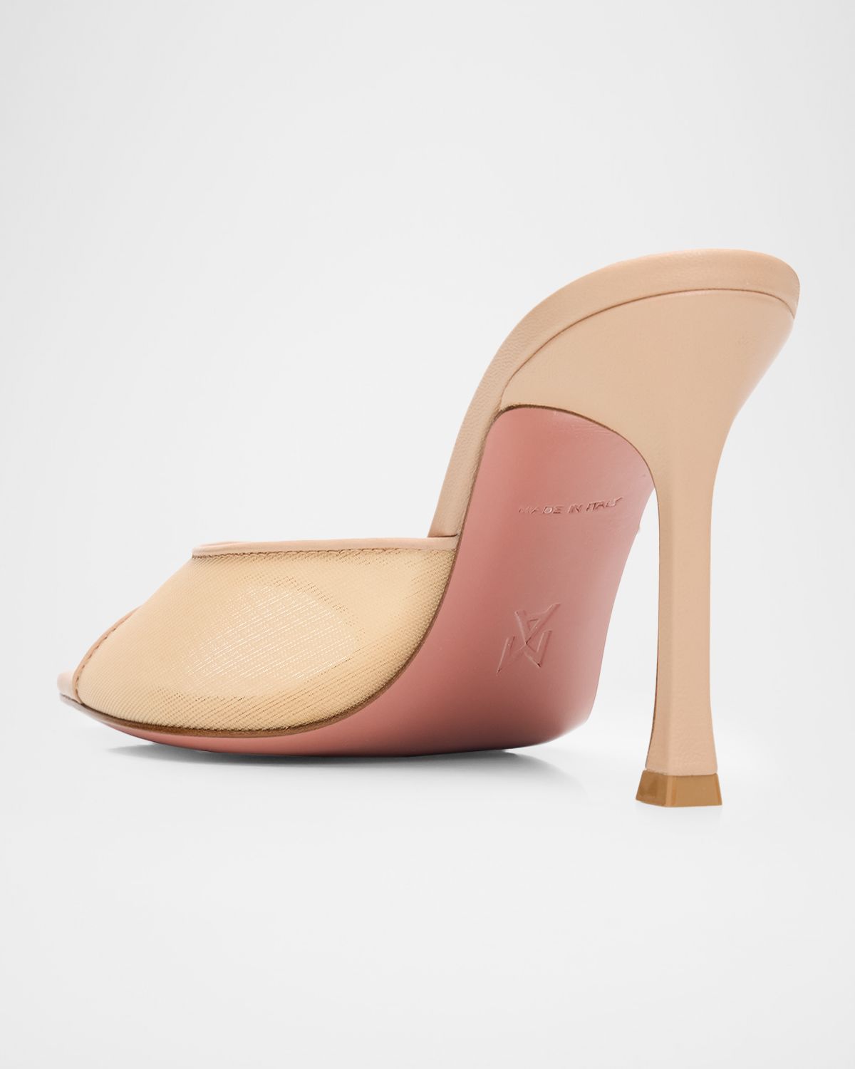 Amina Muaddi 95mm Alexa Mesh Mule Pumps