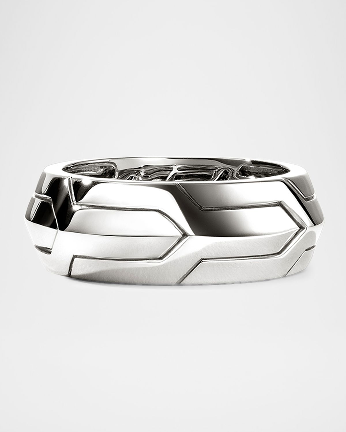 John Hardy Men 's Sterling Silver Icon 50 Band Ring, 9mm