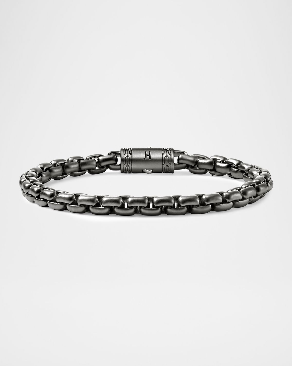 John Hardy Men 's Dark Sterling Silver Box Chain Bracelet, 6mm