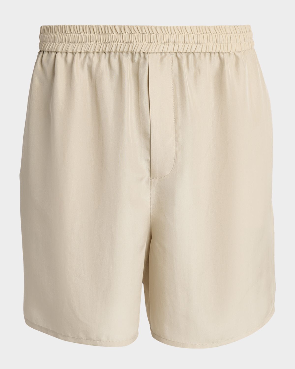 Balmain Men 's Silk Embroidered Sun ogo Pull-On Shorts