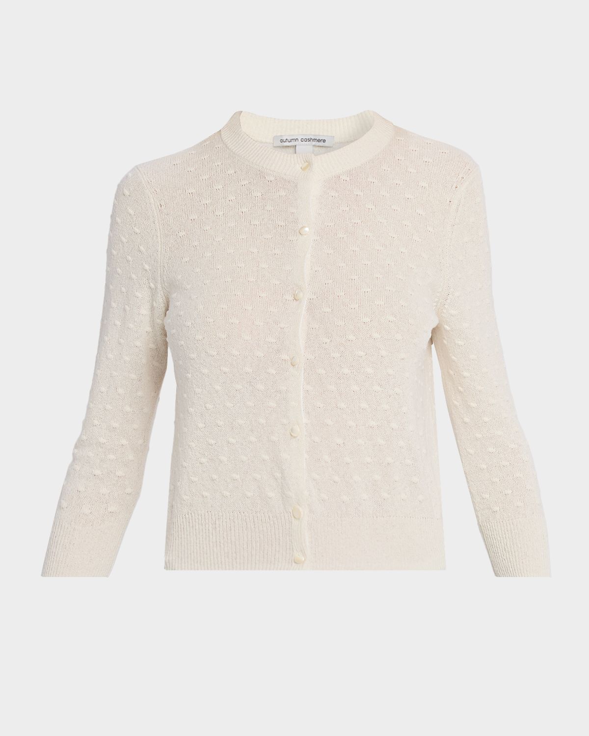 Autumn Cashmere Dotted Silk Knit Cardigan