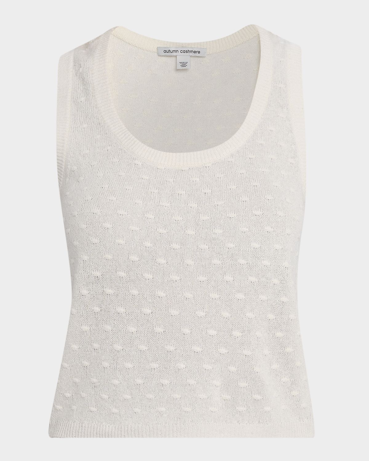 Autumn Cashmere Dotted Silk Knit Tank Top