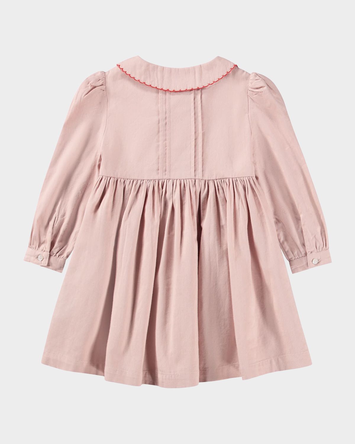 Molo Girl 's Charlette Long-Sleeve Embroidered Cotton Dress, Size 3M-4