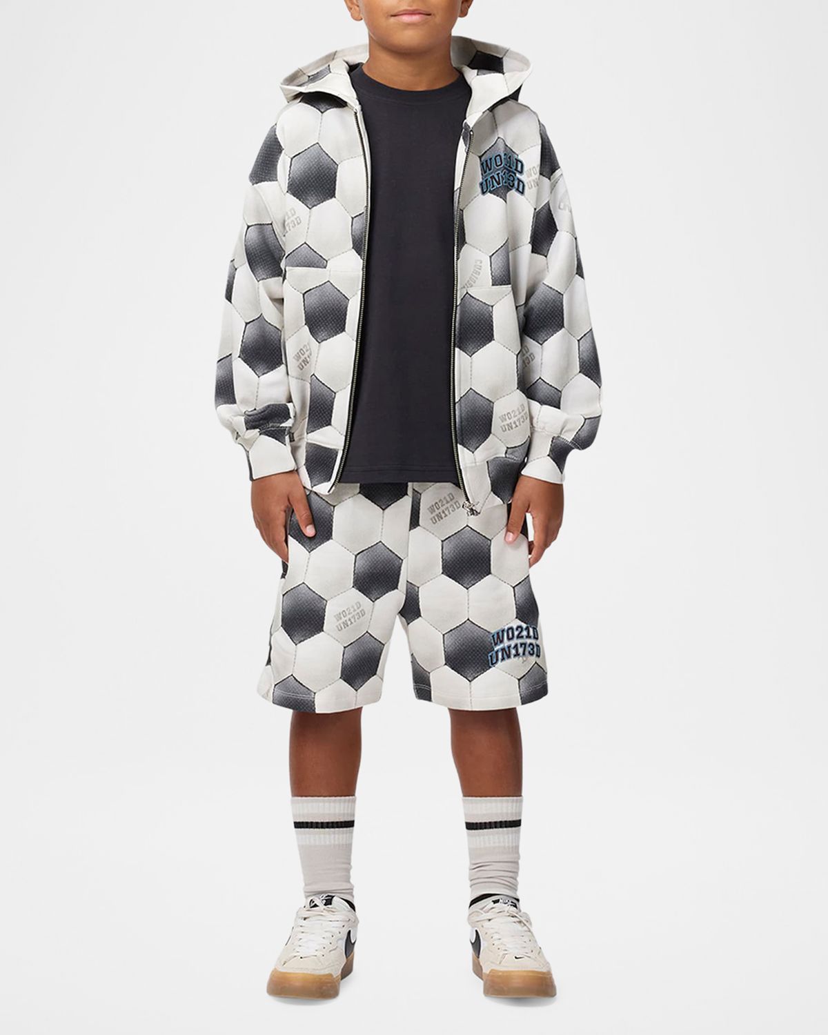 Molo Boy 's Adian Soccer-Print Cotton Shorts, Size 8-12