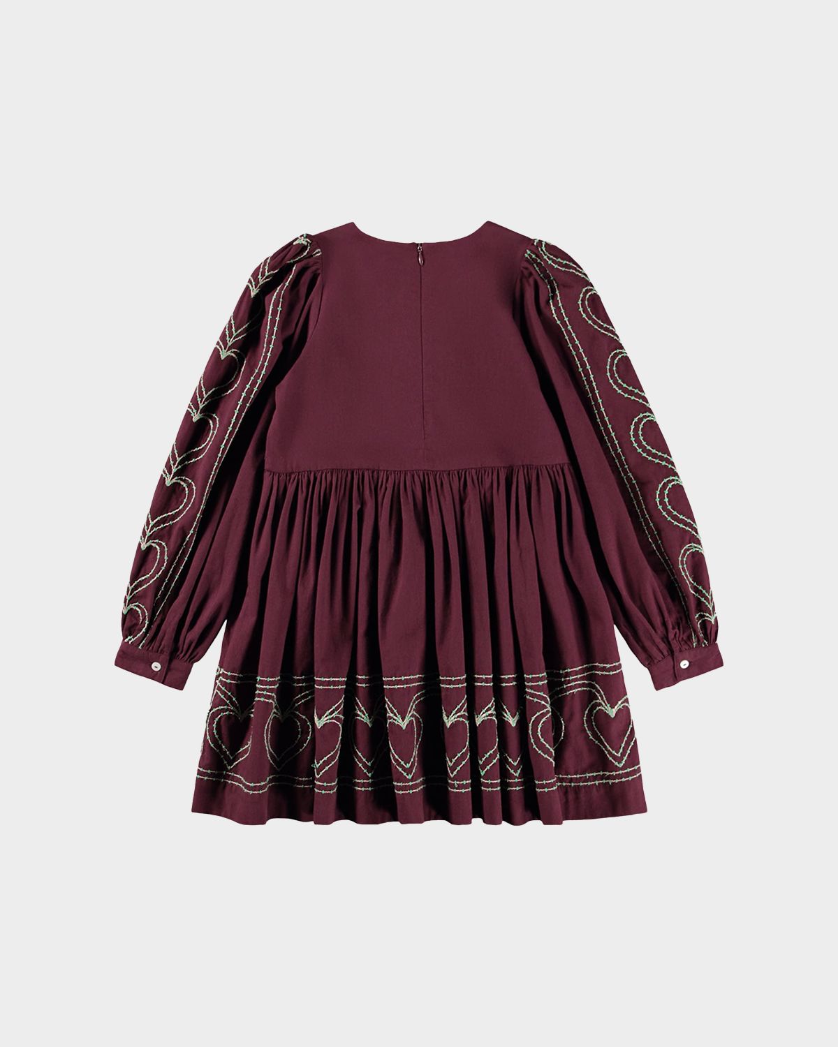 Molo Girl 's Cybil Embroidered Long-Sleeve Poplin Dress, Size 7-12 | Thumbnail 5 Molo Girl 's Cybil Embroidered Long-Sleeve Poplin Dress, Size 7-12 | Thumbnail 5