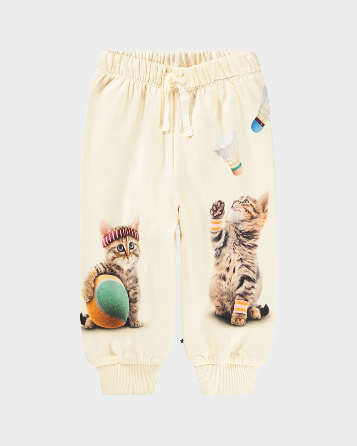 Molo Girl 's Simeon Kitten-Print Cotton Sweatpants, Size -2