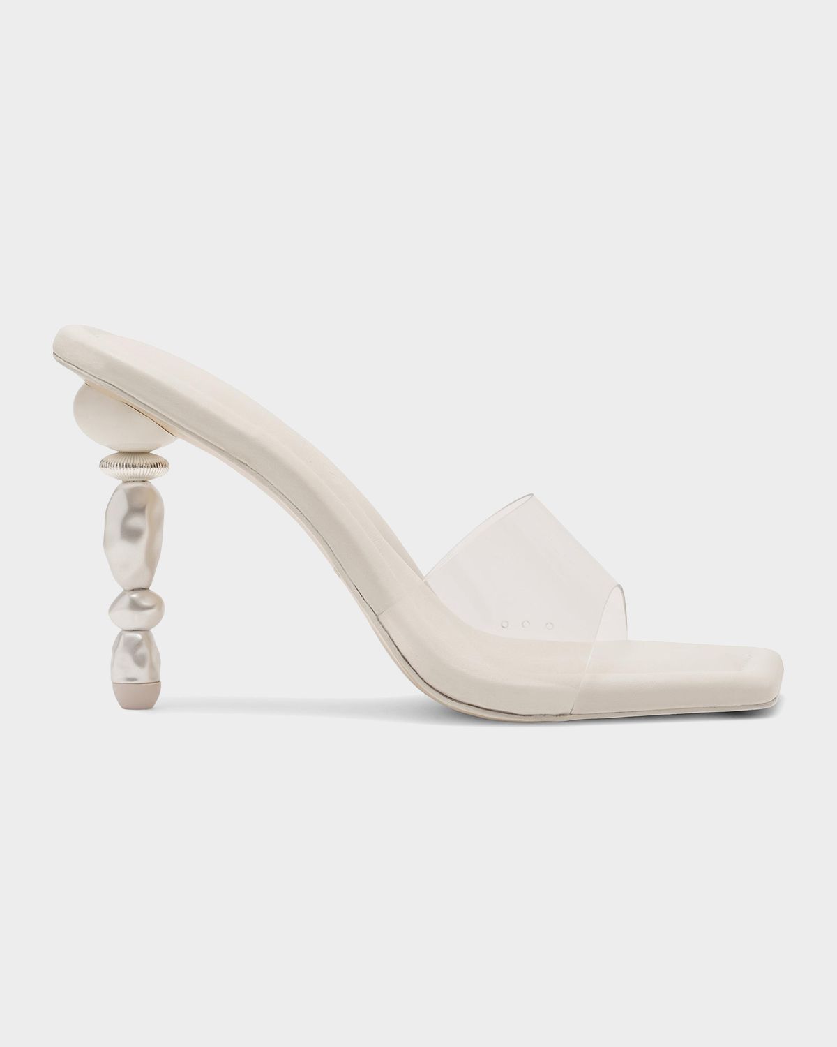 Cult Gaia 100mm Mahina Beaded-Heel Sandals