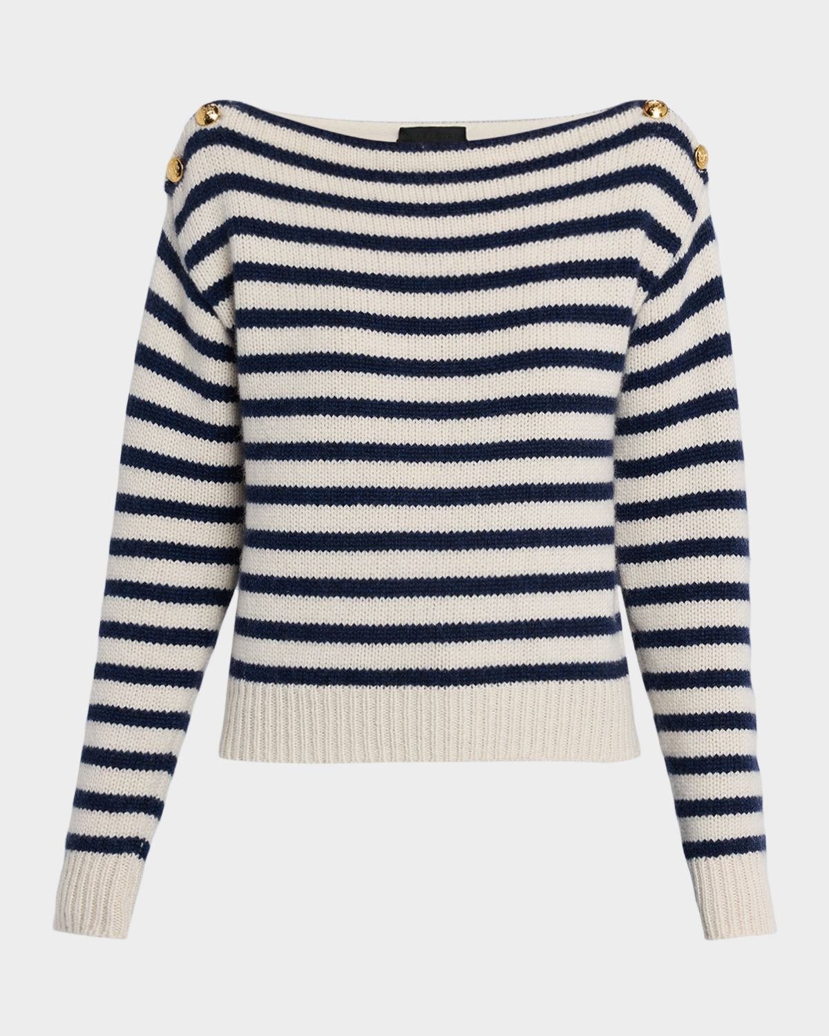 Nili Lotan Tandy Striped Cashmere Boat-Neck Sweater