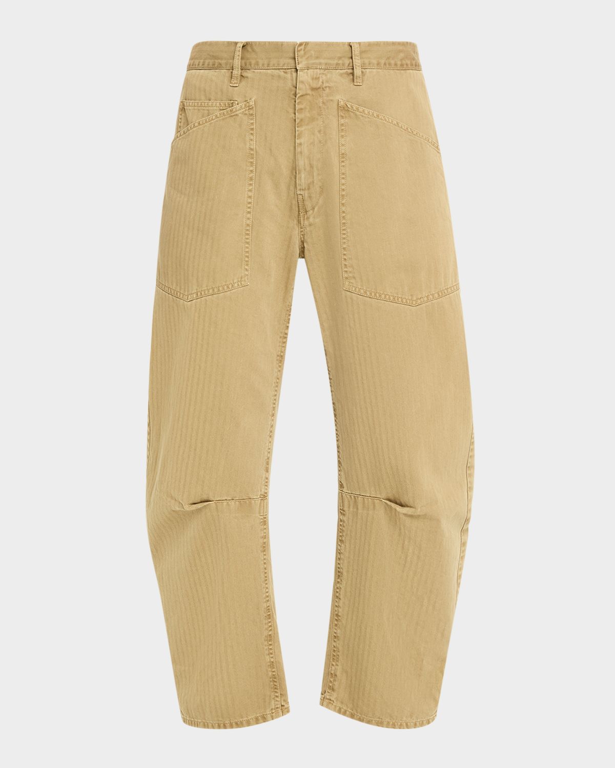 Nili Lotan Shon Herringbone Barrel-Leg Ankle Pants | Thumbnail 6
