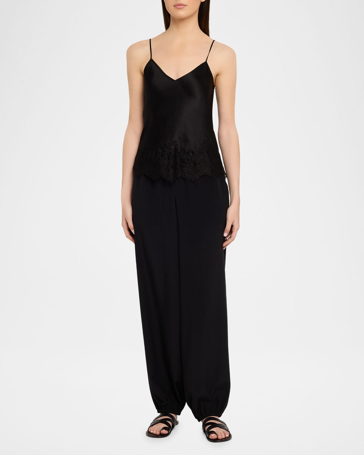Nili Lotan Nadine Lace Silk Cami Top