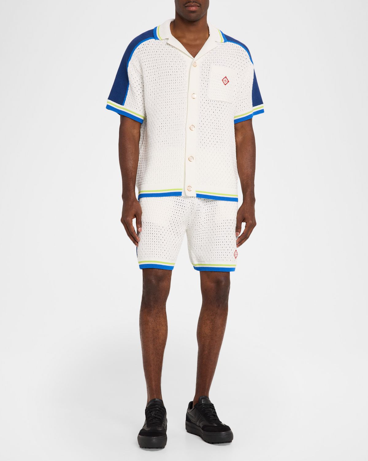 CASABLANCA Men 's Crochet Pull-On Shorts