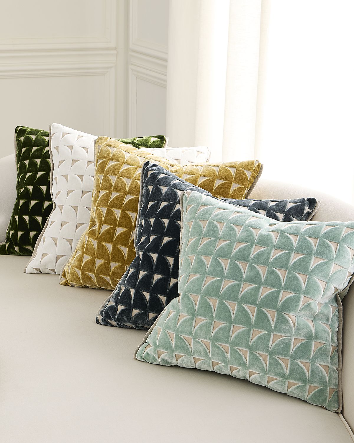 Designers Guild Marquise Velvet Cushion, 20" Square | Thumbnail 4 Designers Guild Marquise Velvet Cushion, 20" Square | Thumbnail 4