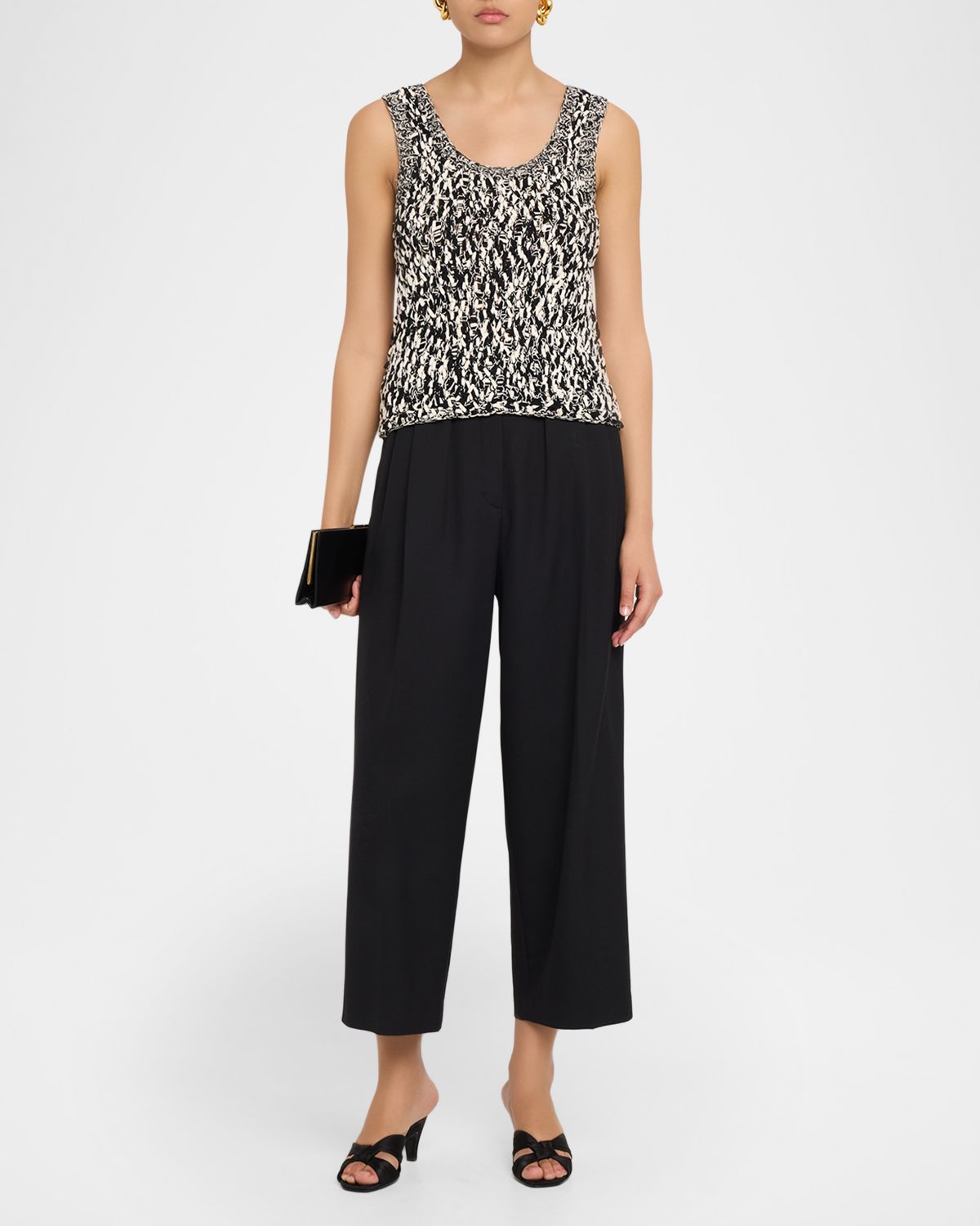 CHRISTOPHER JOHN ROGERS Marled Hand Knit Tank Top