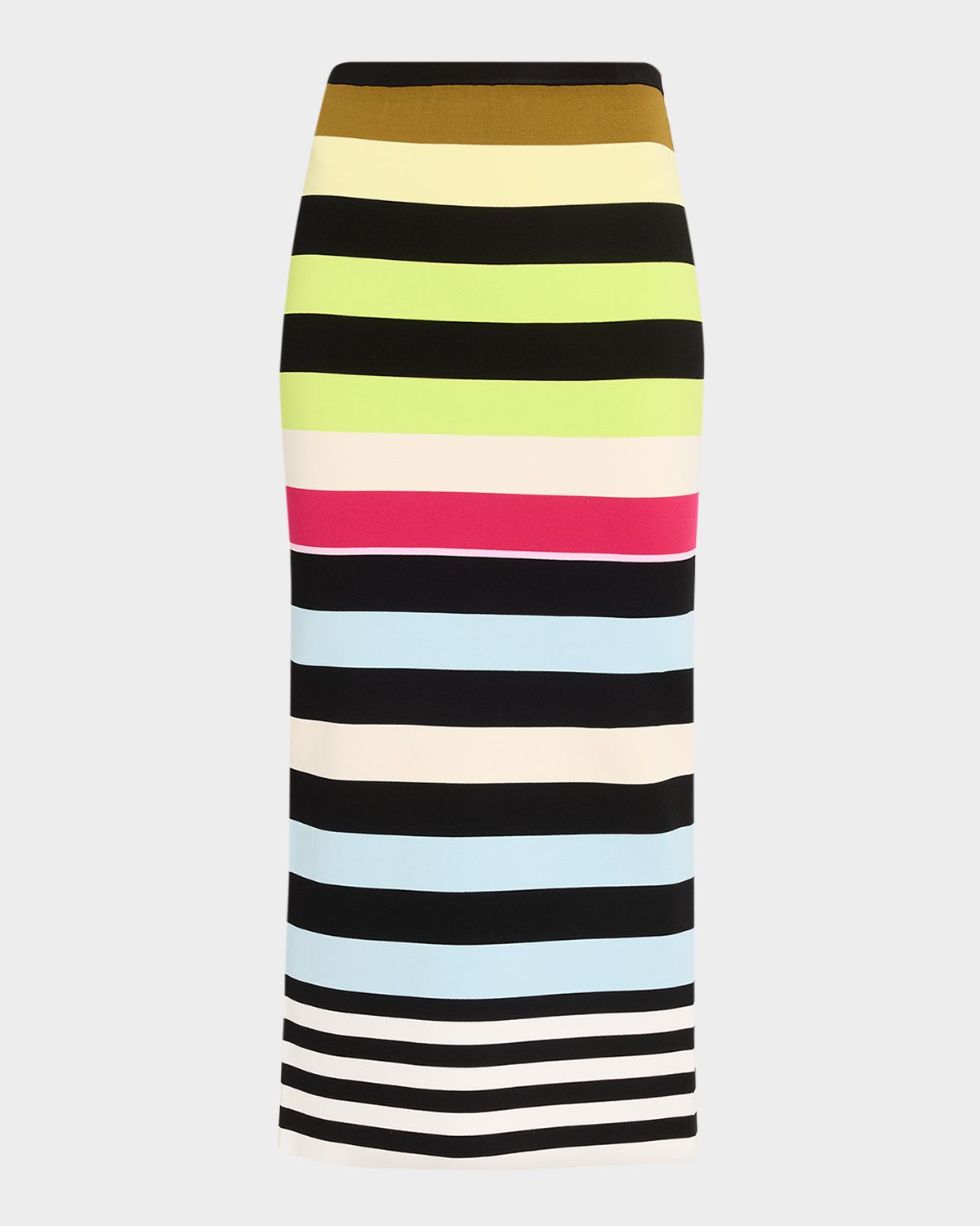 CHRISTOPHER JOHN ROGERS Striped Knit Body-Con Midi Skirt | Thumbnail 6