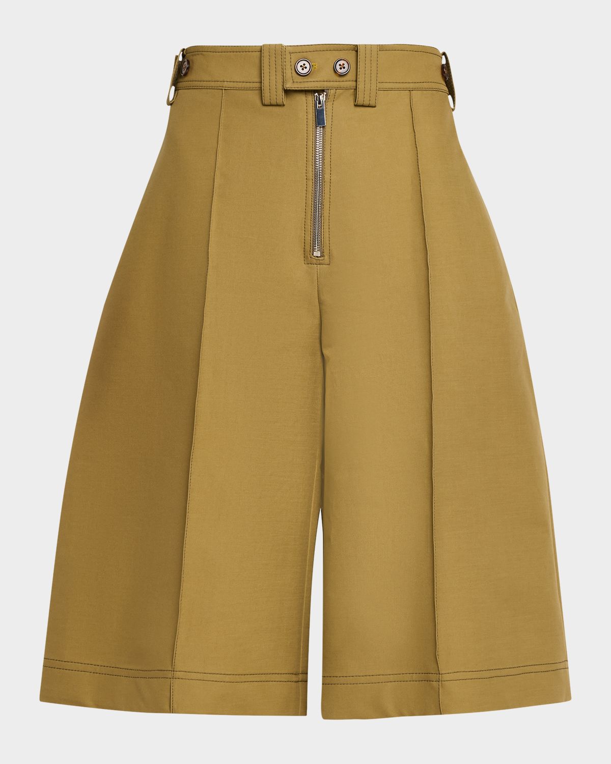 CHRISTOPHER JOHN ROGERS Cotton Twill Wide-Leg Culottes | Thumbnail 6