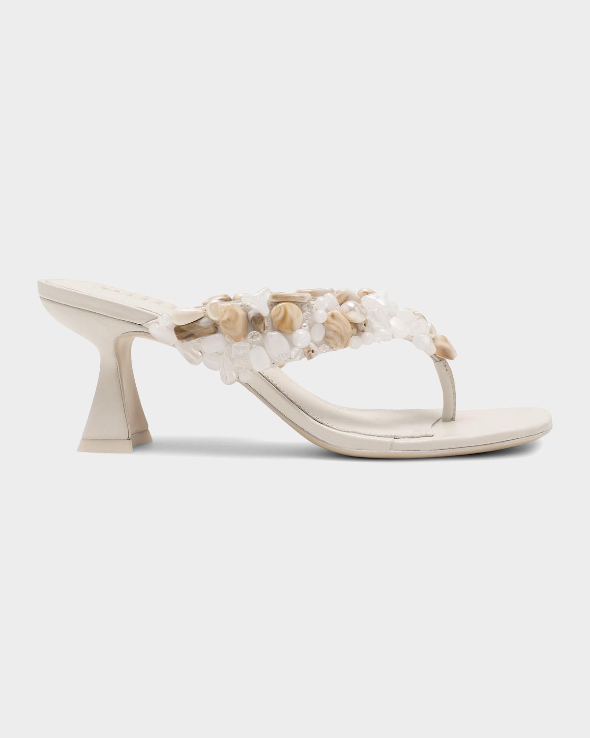 Cult Gaia 65mm Abi Beaded Leather Thong Sandals