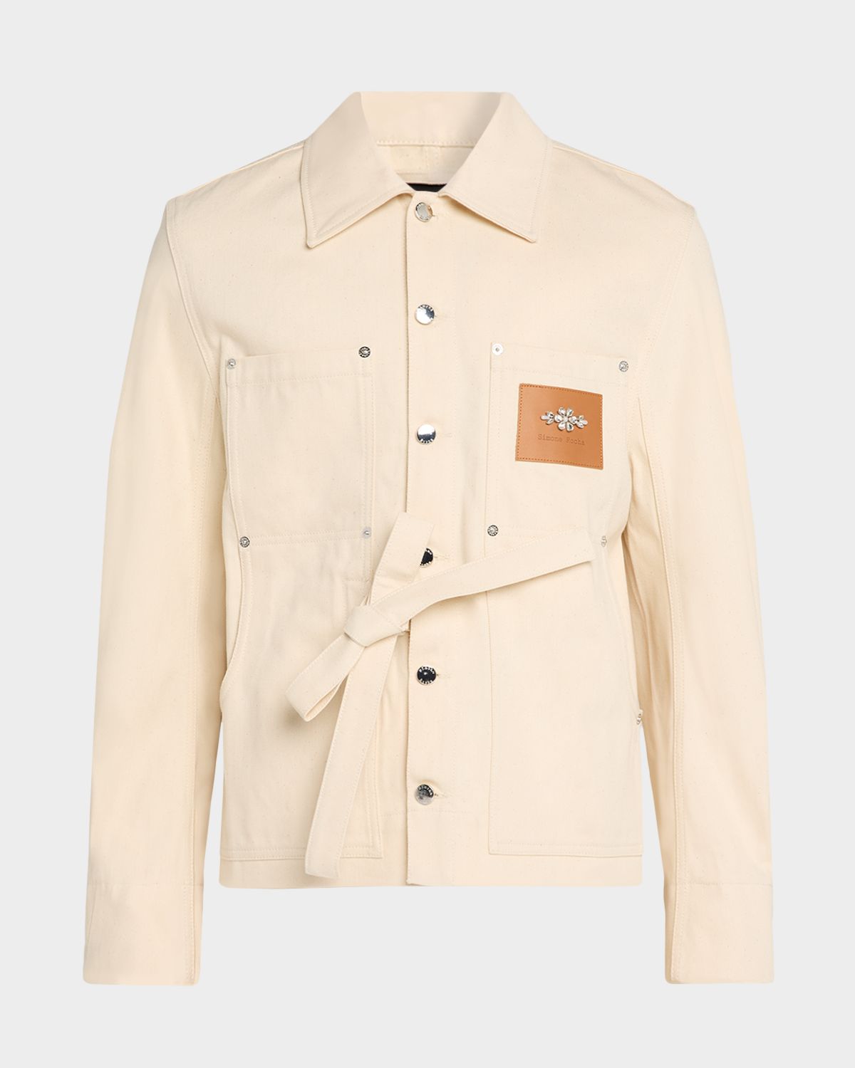 Simone Rocha Men 's Workwear Bow Front-Sash Jacket
