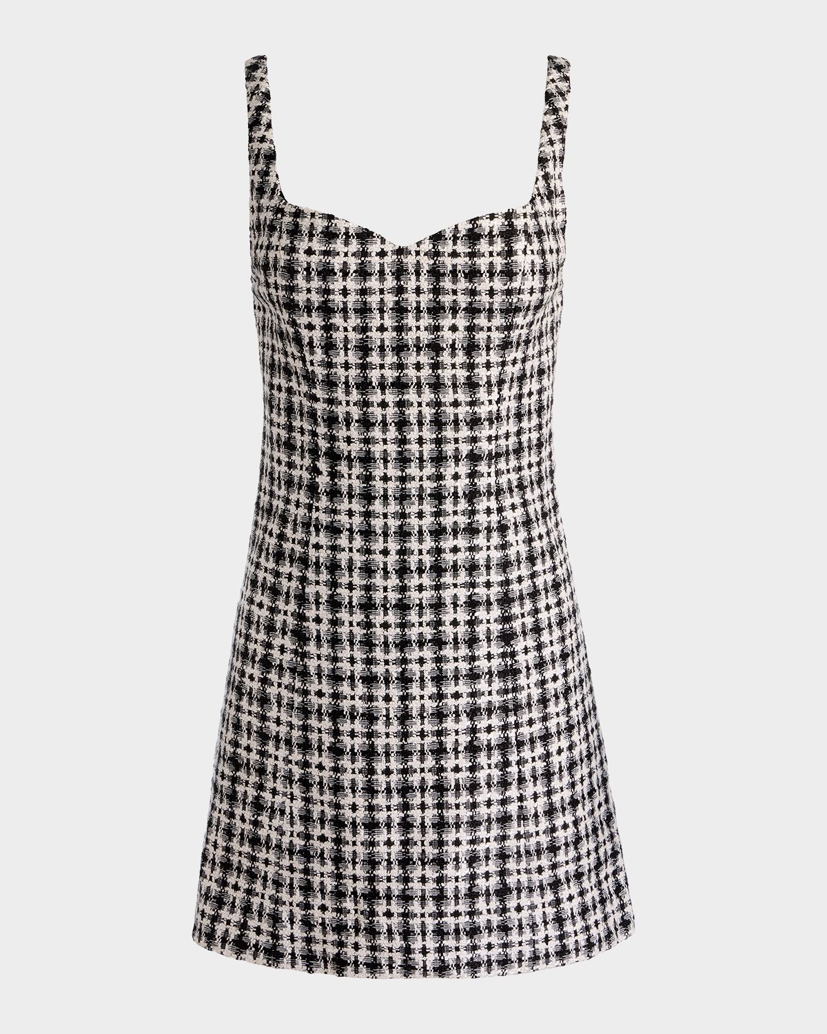 ALICE + OLIVIA Eve Sweetheart Tweed Mini Dress