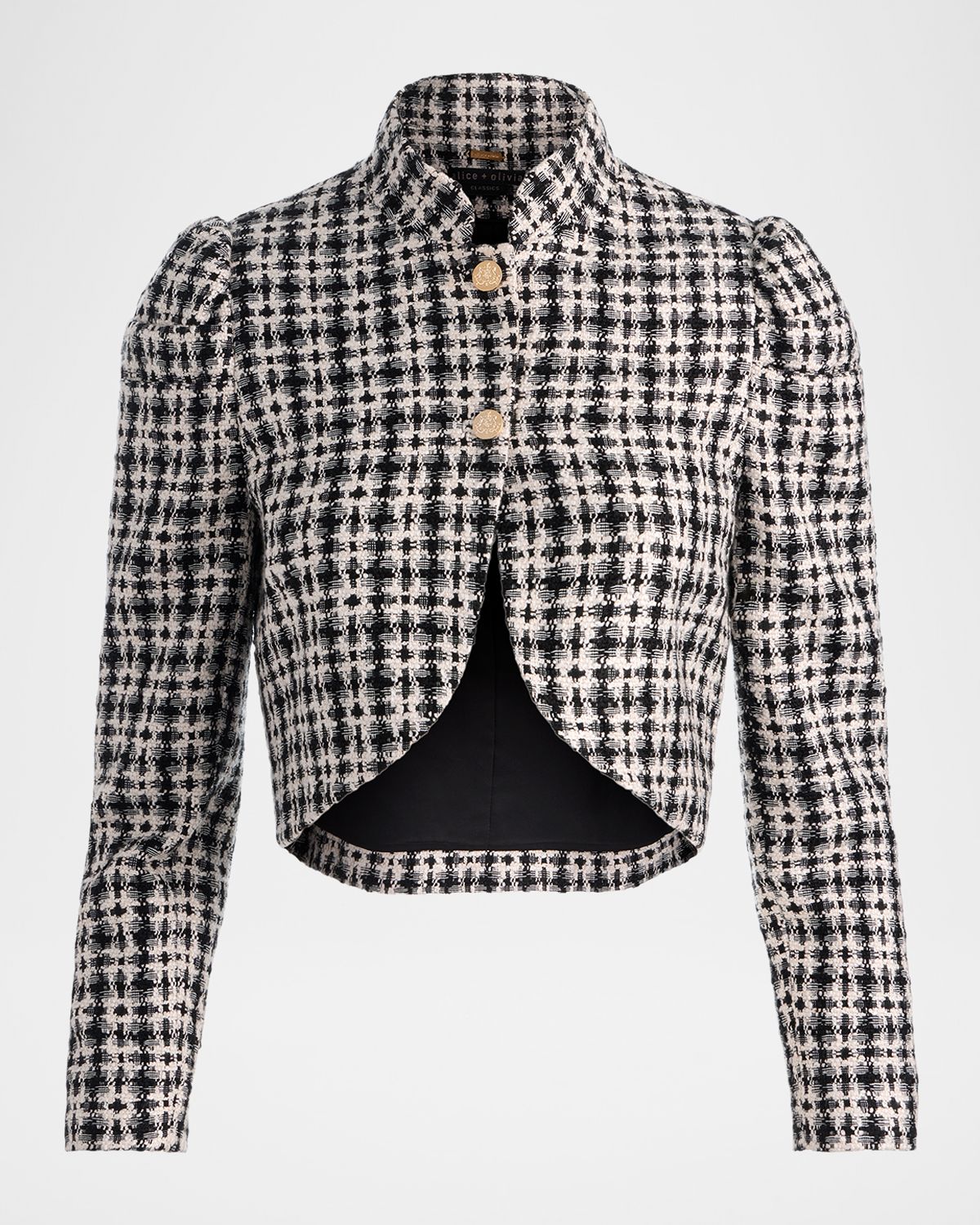 ALICE + OLIVIA Ilaria Cropped Tweed Jacket