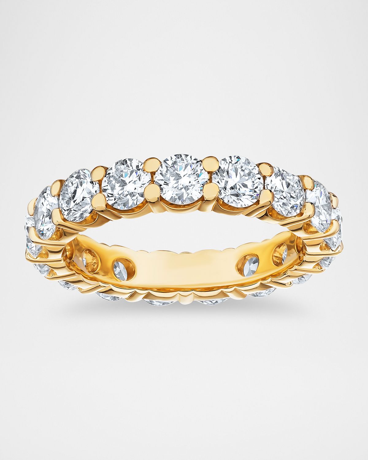Neiman Marcus Diamonds 18K Yellow Gold Diamond Eternity Ring, 3.57tcw
