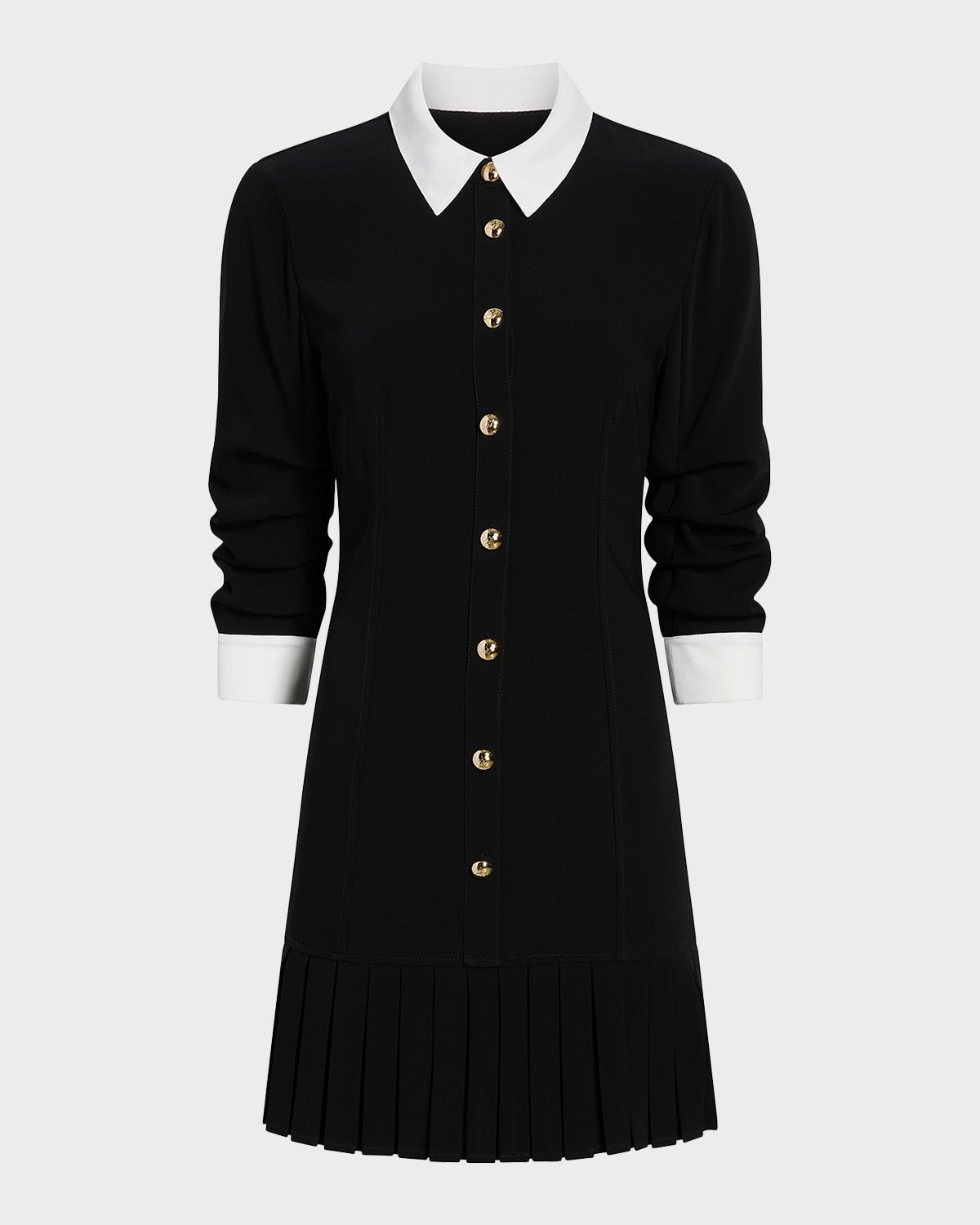 Cinq a Sept Luca Drapey Crepe Mini Shirtdress