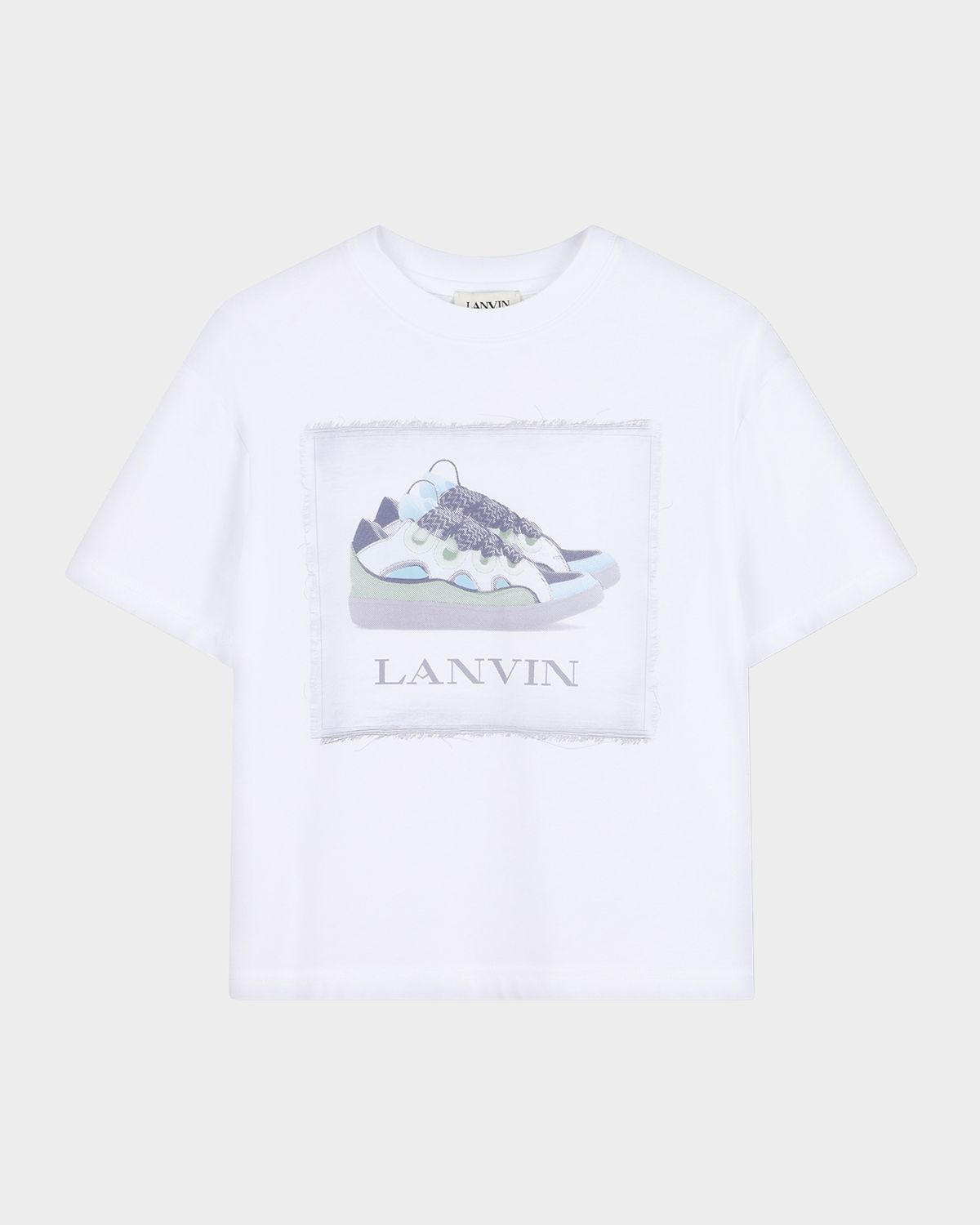 Lanvin Kid 's Curb-Print Short-Sleeved T-Shirt, Size -6