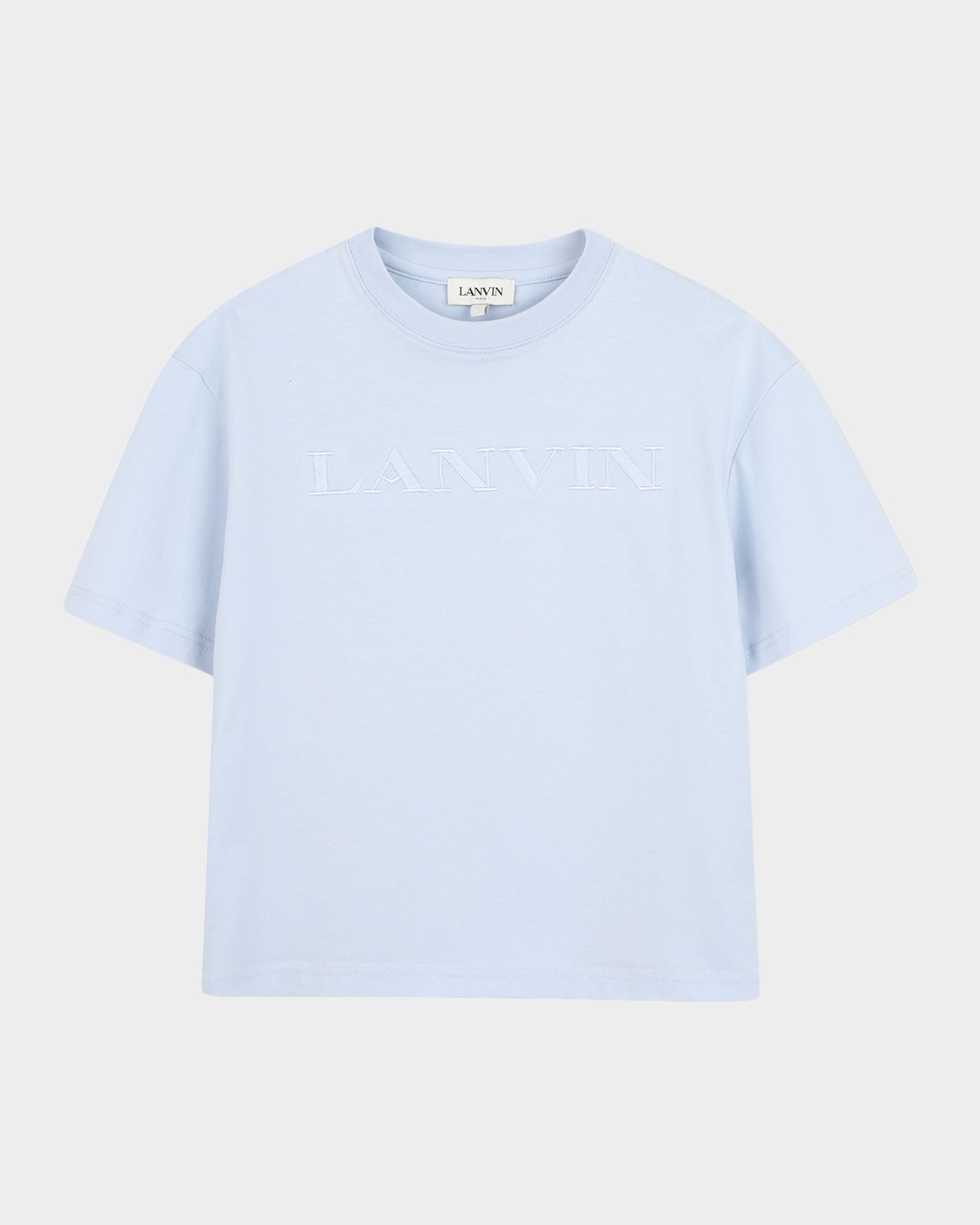 Lanvin Kid 's Logo-Embroidered Short-Sleeve T-Shirt, Size -6