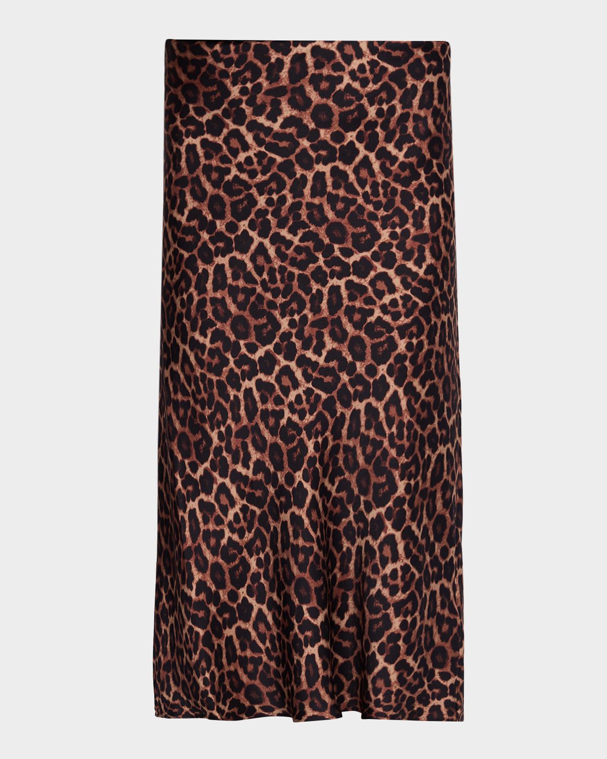 ANINE BING Bar Leopard Silk Midi Skirt
