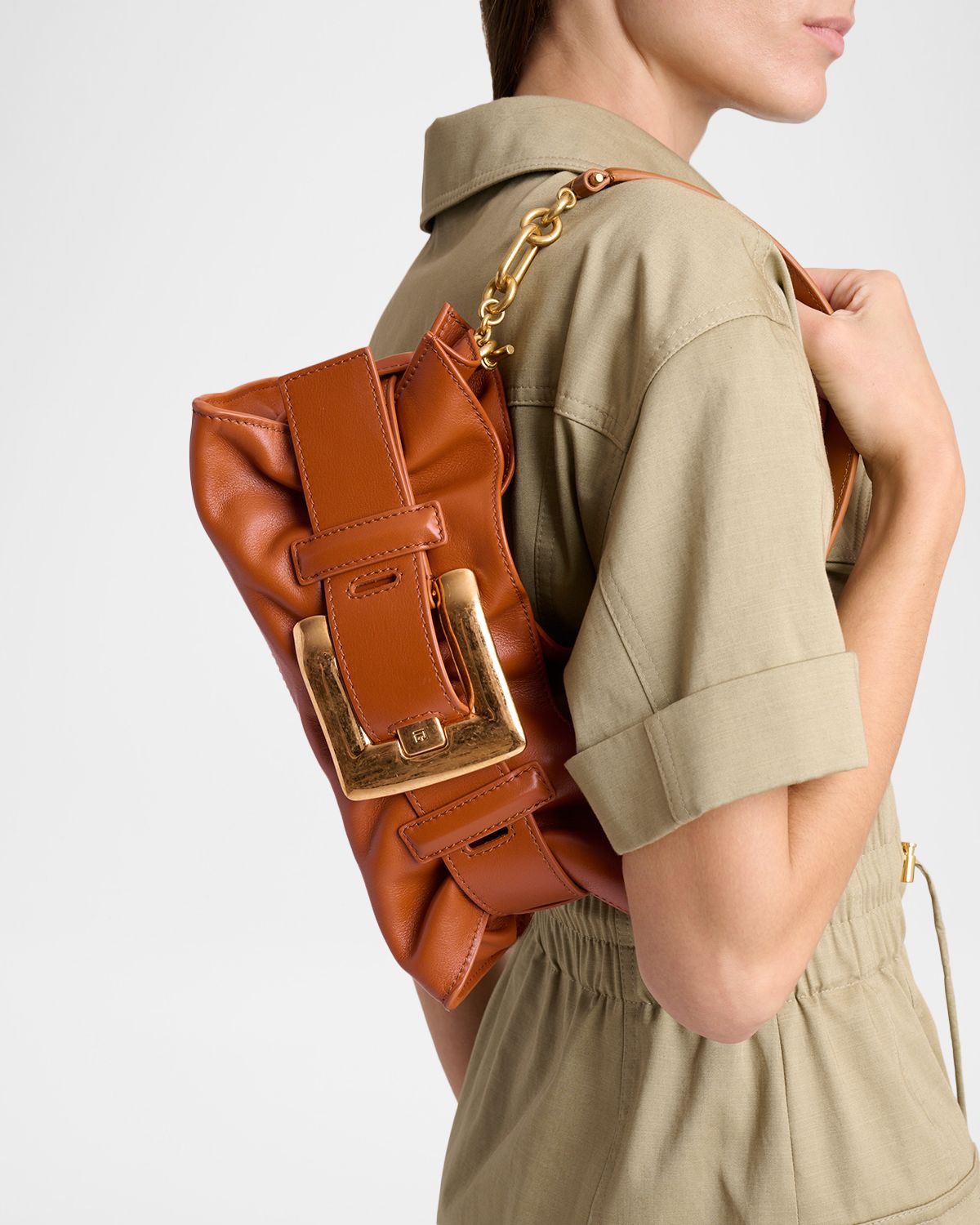 Balmain Mini Anthem Leather Shoulder Bag