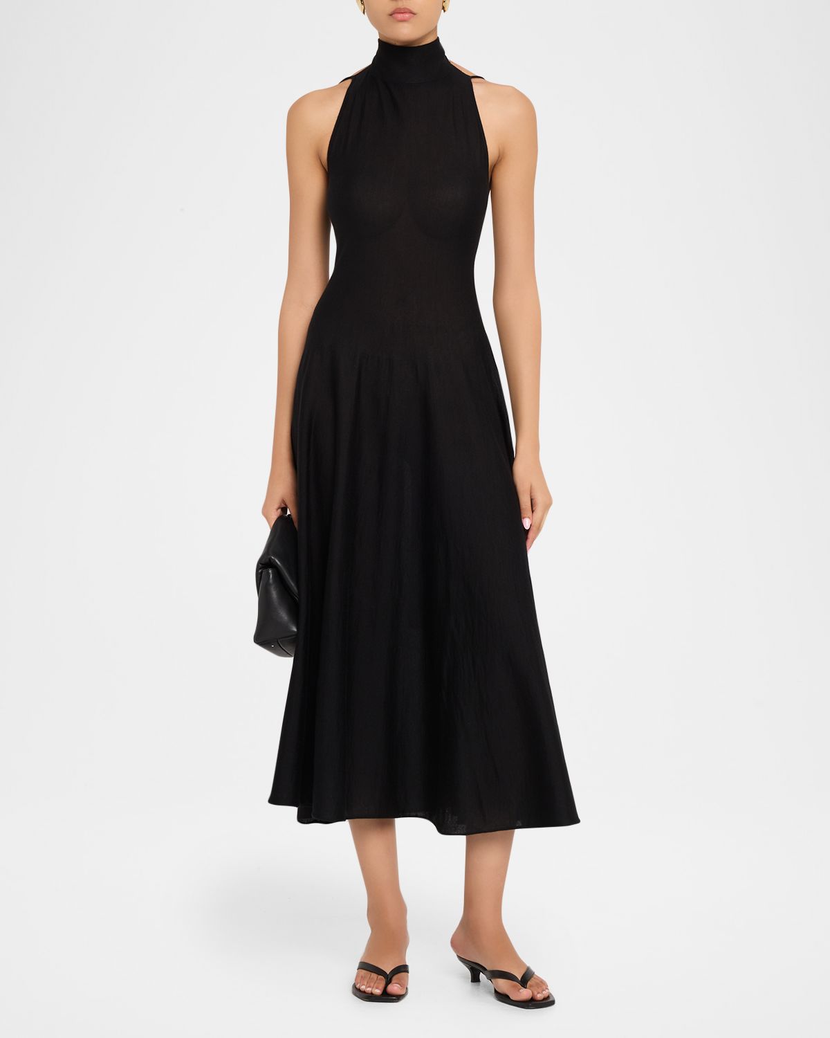 Malo Cashmere Silk Halter Dress