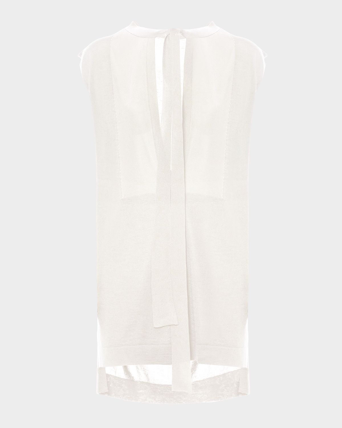 Malo Cashmere-Silk Sleeveless Neck-Tie Top