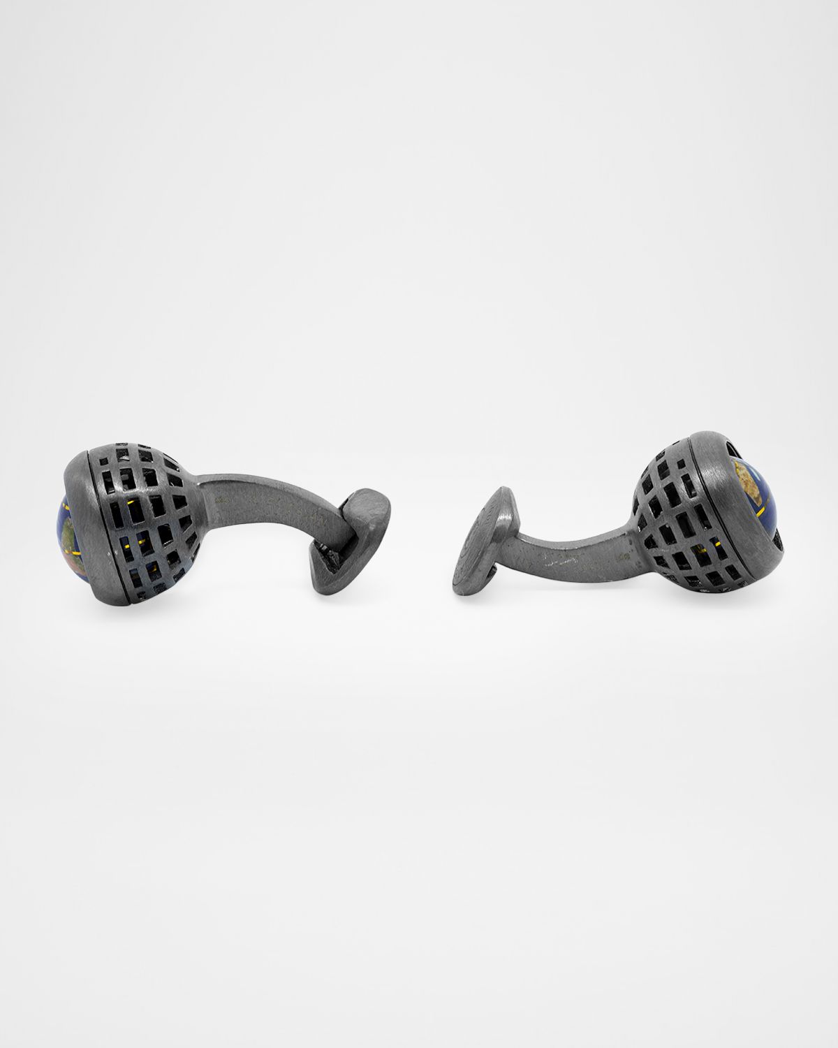 Tateossian Men 's Lapis Globe Cufflinks