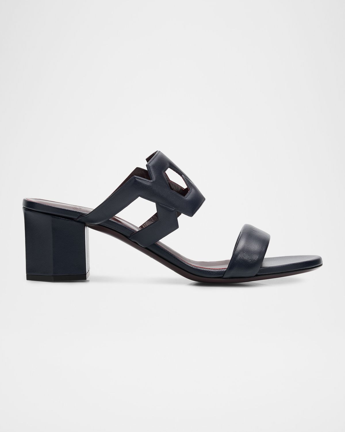 Bougeotte 55mm Leather Link Block-Heel Sandals