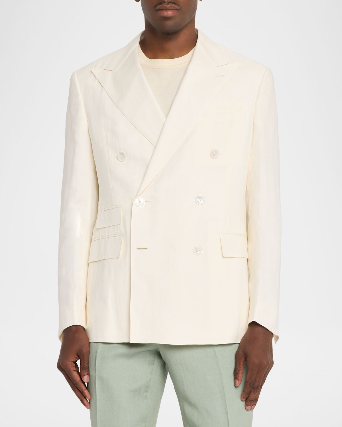 Ralph Lauren Purple Label Men 's Kent Linen Peak Lapel Double-Breasted Sport Coat | Thumbnail 4 Ralph Lauren Purple Label Men 's Kent Linen Peak Lapel Double-Breasted Sport Coat | Thumbnail 4