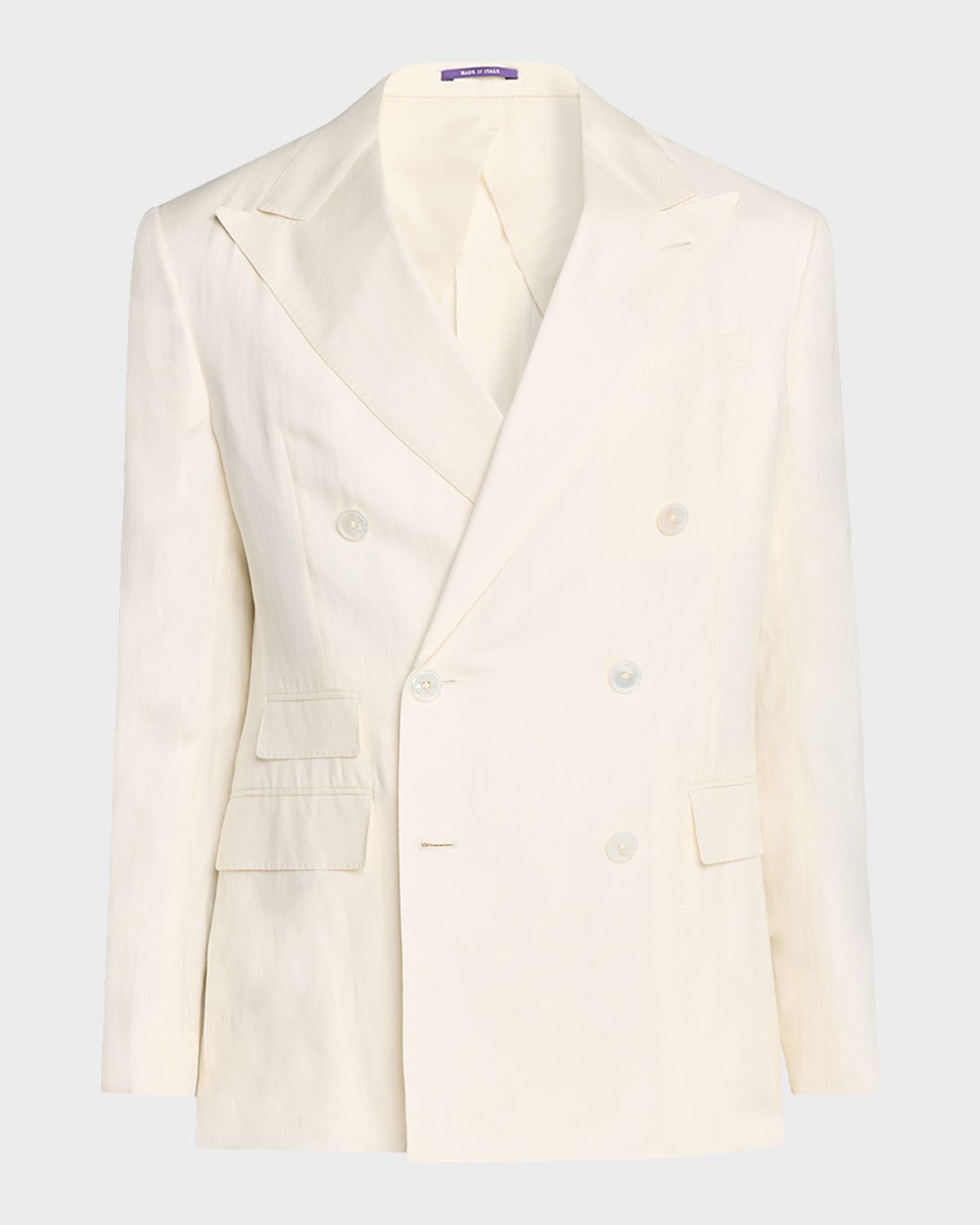 Ralph Lauren Purple Label Men 's Kent Linen Peak Lapel Double-Breasted Sport Coat