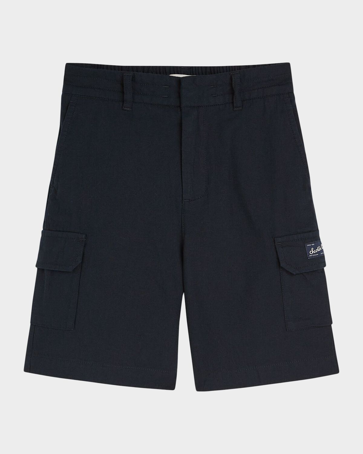 Scotch & Soda Boy 's Cotton Linen Cargo Shorts, Size -12