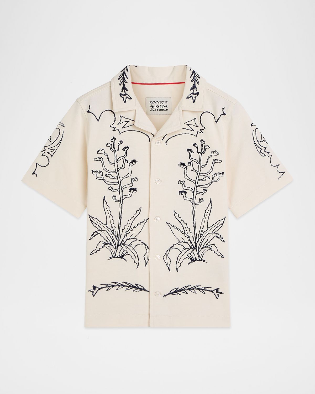 Scotch & Soda Boy 's Placed Print Short-Sleeve Shirt, Size -12