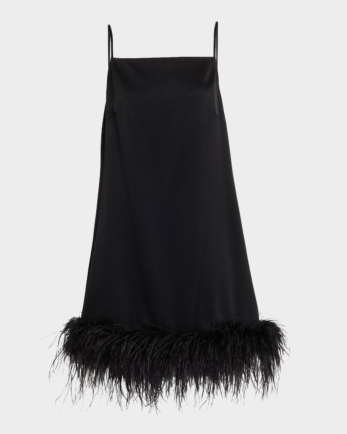 Ungaro Blakely Feather-Hem Mini Shift Dress