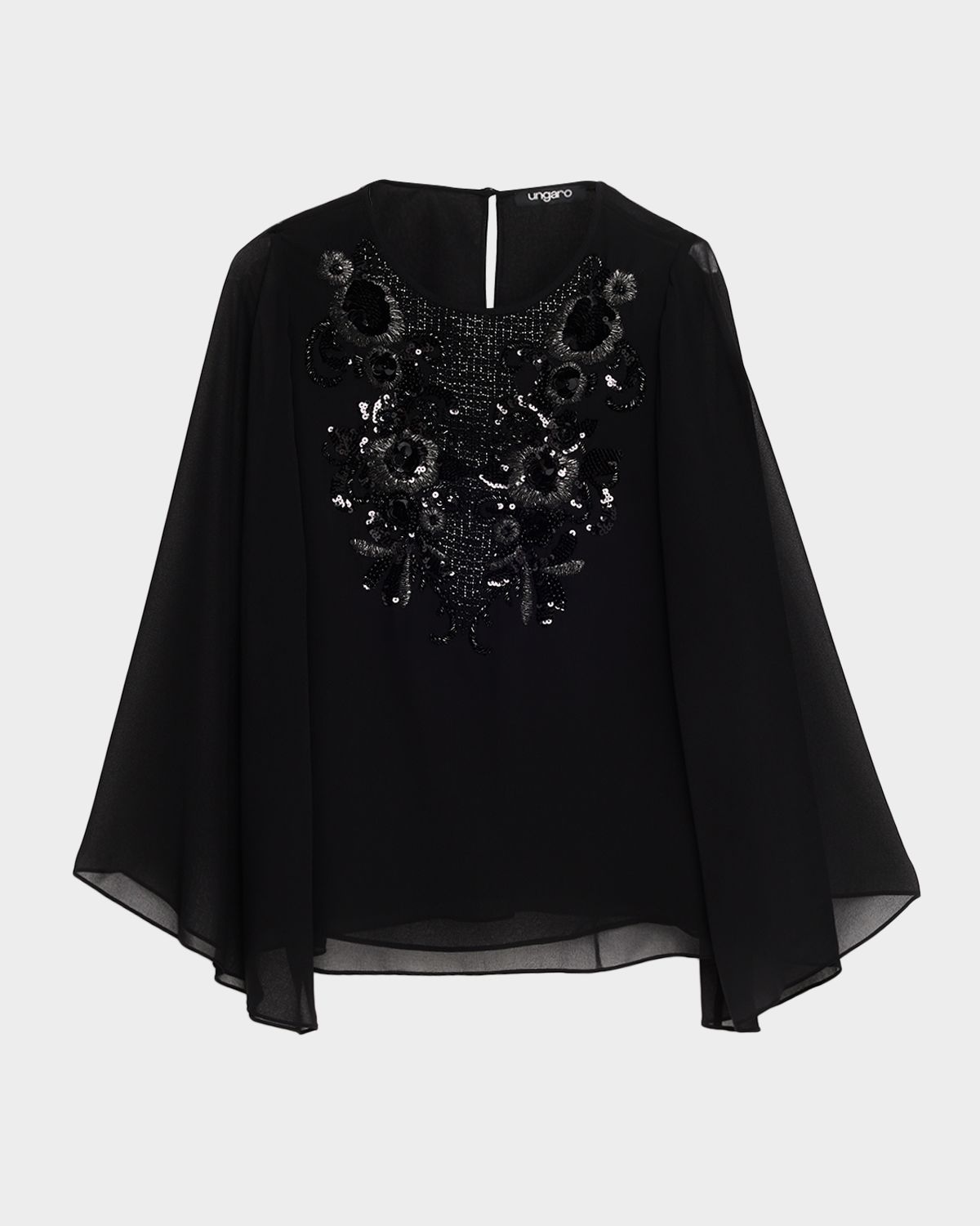 Ungaro Nastasia Sheer-Sleeve Bead & Sequin Blouse | Thumbnail 6 Ungaro Nastasia Sheer-Sleeve Bead & Sequin Blouse | Thumbnail 6