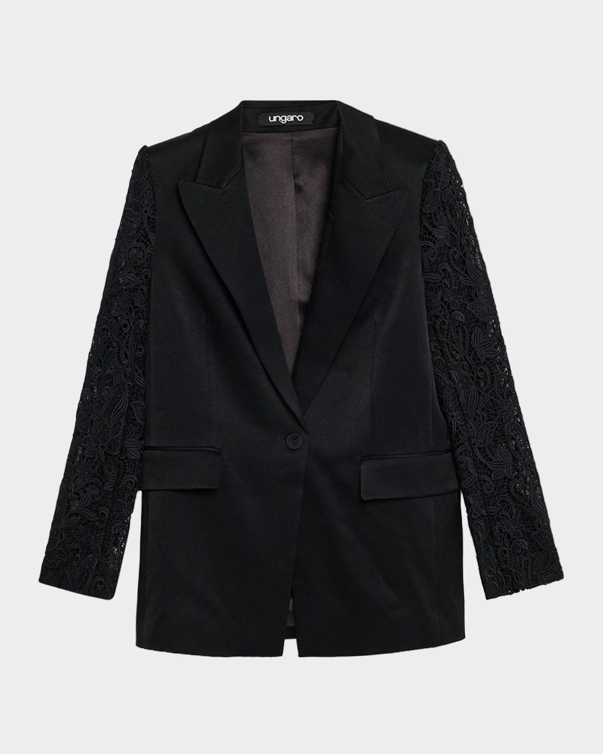 Ungaro Georgie Lace-Sleeve Jacket