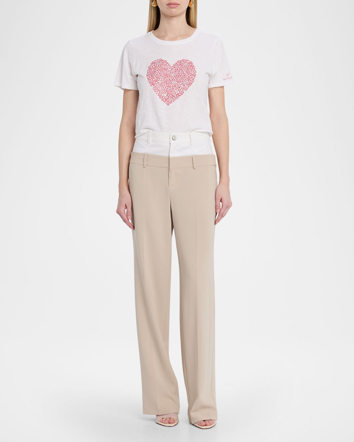 Cinq a Sept Rhinestone Doodle Crewneck Tee