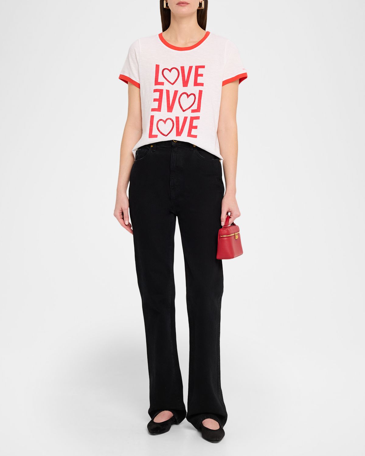 Cinq a Sept Rhinestone Love Ringer Tee