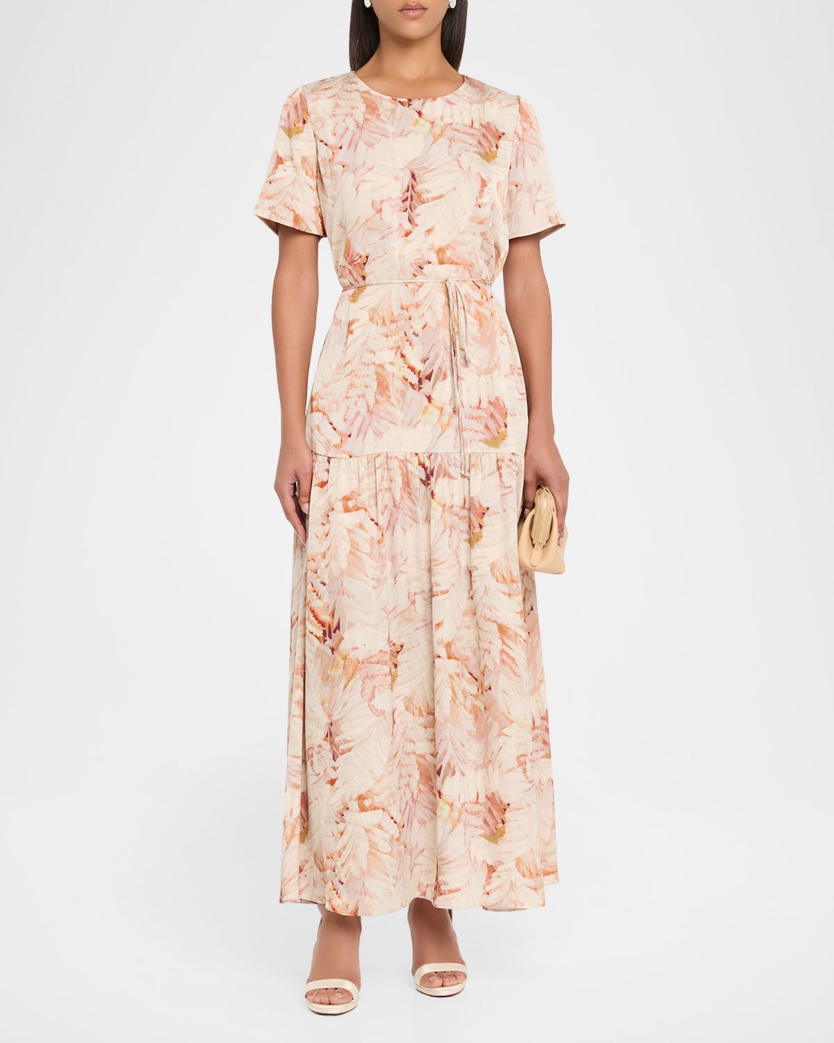 Ungaro Billie Floral-Print Hammered Satin Maxi Dress