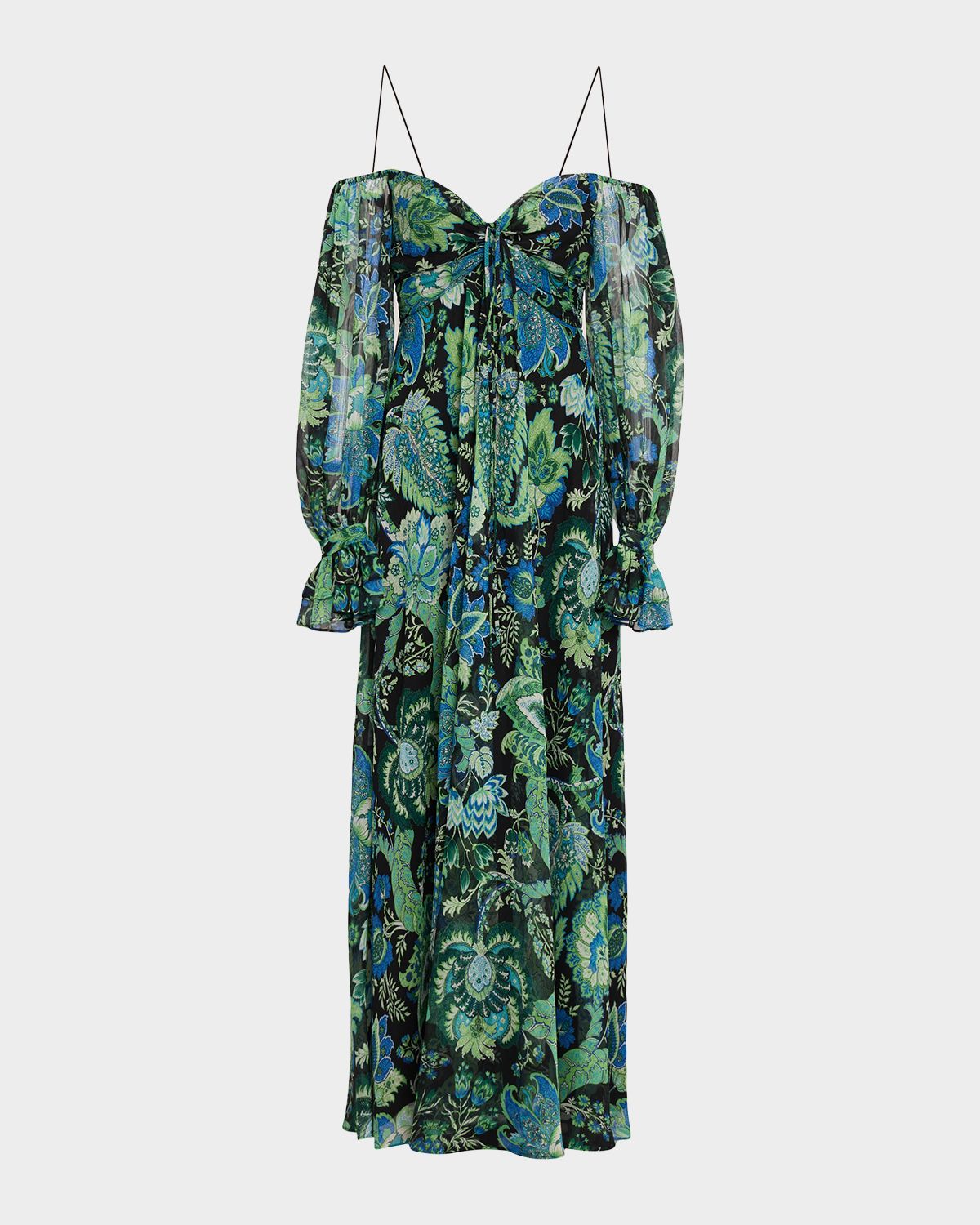 Ungaro Kelsey Floral-Print Chiffon Maxi Dress