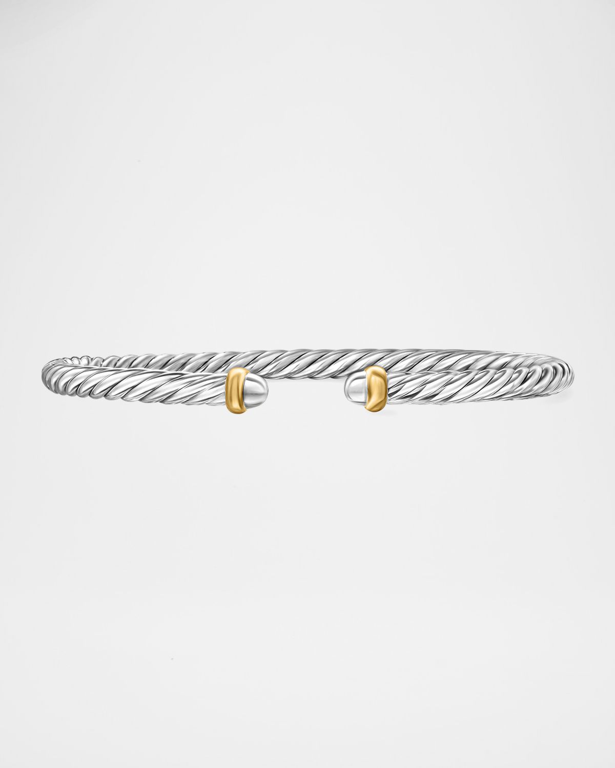 David Yurman Cable Flex Bracelet in Silver and 14K Gold, 4mm