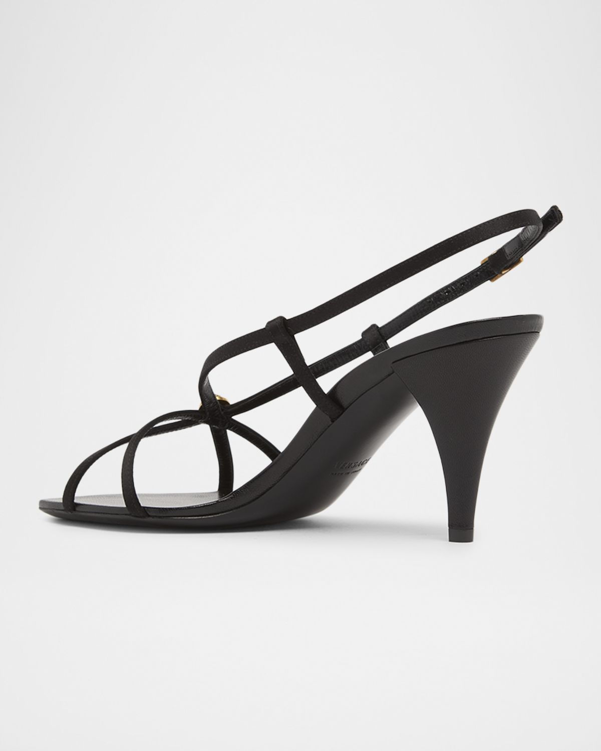 Versace 80mm Medusa Satin Strappy Sandals | Thumbnail 4 Versace 80mm Medusa Satin Strappy Sandals | Thumbnail 4
