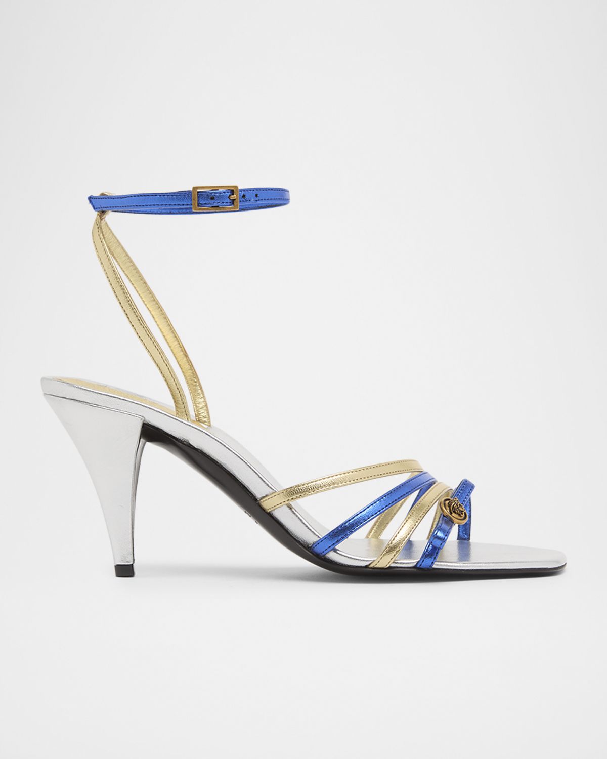 Versace 80mm Medusa Metallic Laminated Leather Sandals | Thumbnail 7