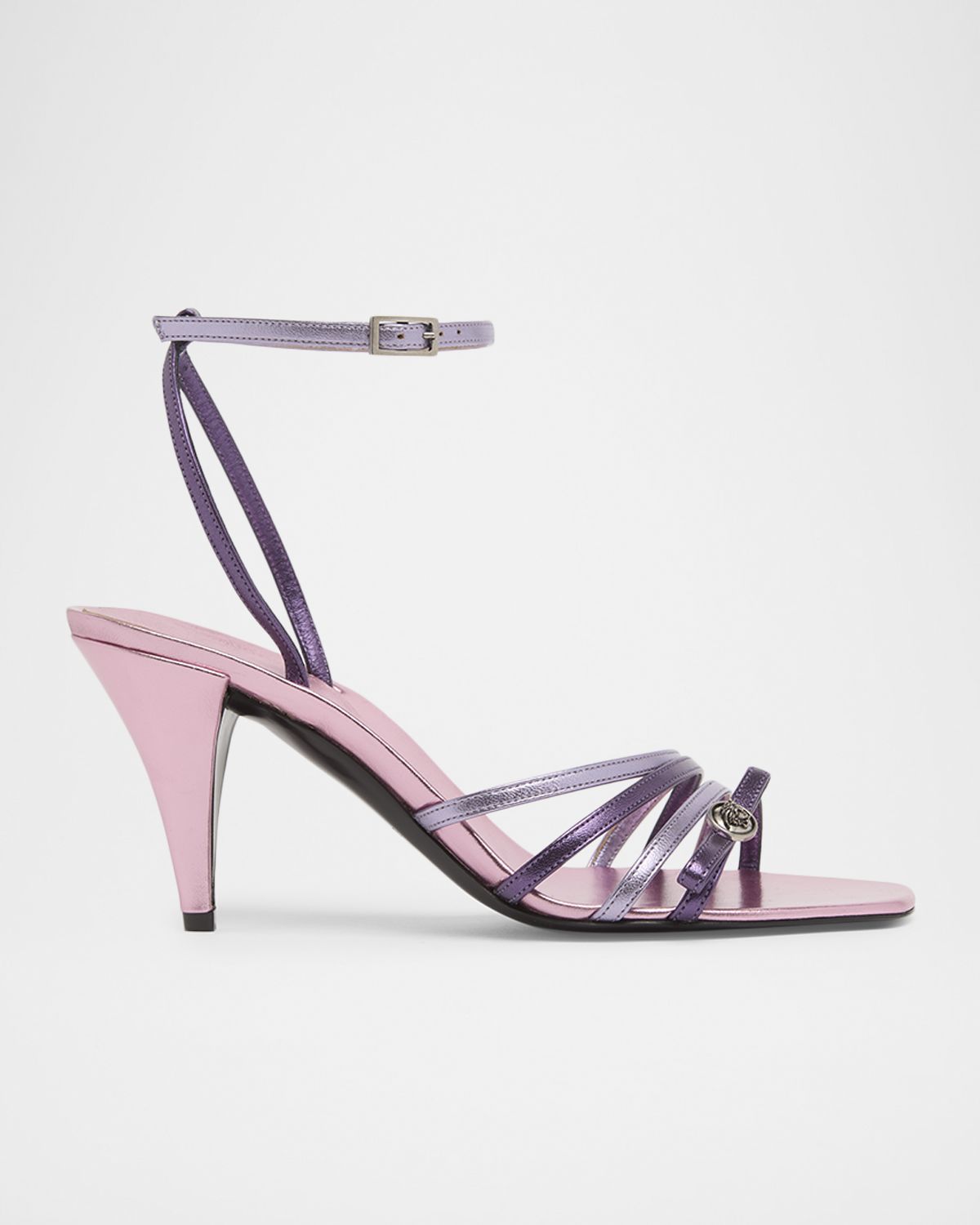 Versace 80mm Medusa Metallic Laminated Leather Sandals | Thumbnail 5